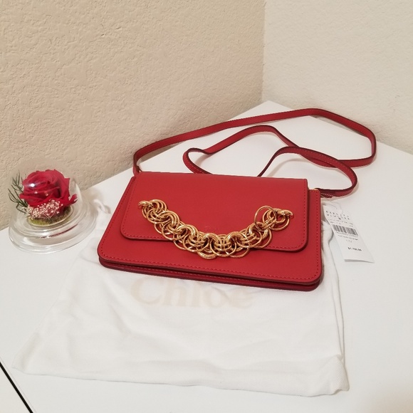 Chloe Drew Bijou Leather Clutch Red - Picture 3 of 8